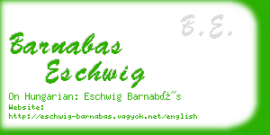 barnabas eschwig business card